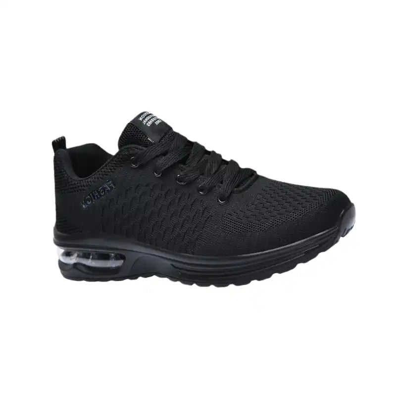 men’s All-Black Air-Cushion Walking Sneakers