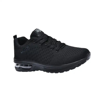 men’s All-Black Air-Cushion Walking Sneakers