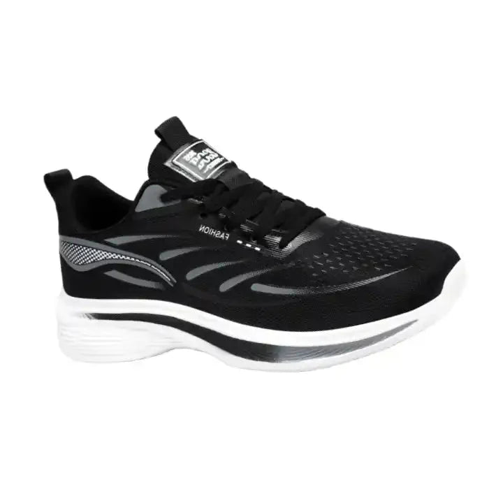 Men’s All-Day Comfort Sneakers | Soft Cushioning + Grippy Outsole | Black/White