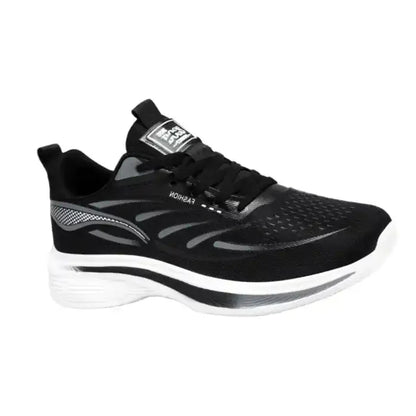 Men’s All-Day Comfort Sneakers | Soft Cushioning + Grippy Outsole | Black/White
