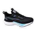 Men’s Cushioned Running Sneakers | Breathable Upper + Thick Sole | Black/Blue